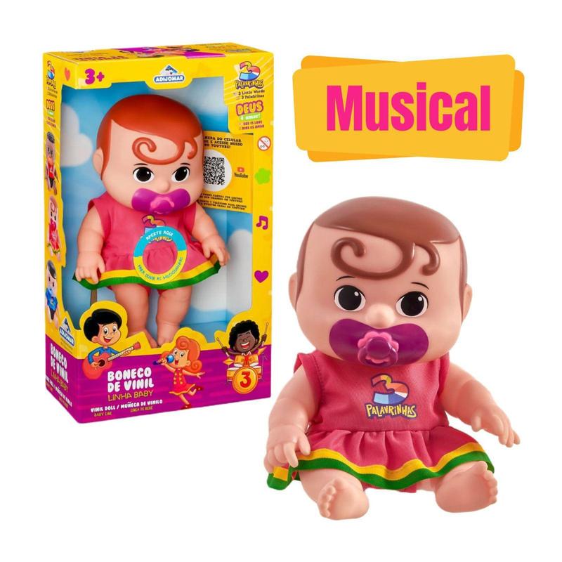 Boneca Sarah Três Palavrinhas Dispositivo Som Musical Menina